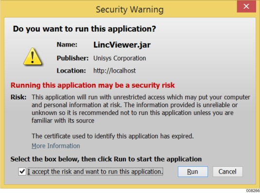 Security Warning Window