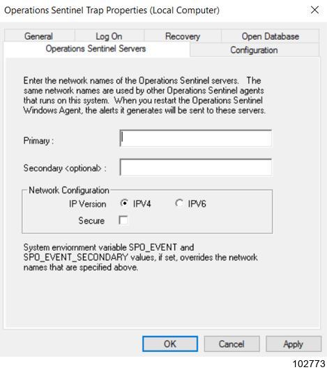 Secure Communication between SNMP Trap Agent and Operations Sentinel Server