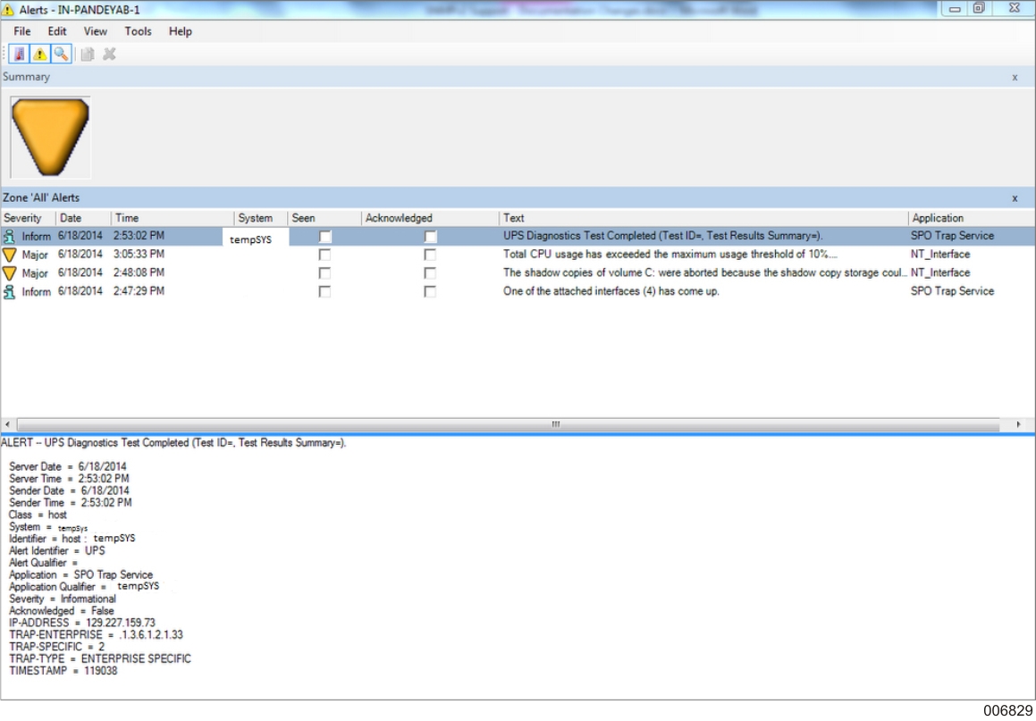 Alert from a Defined SNMP Trap