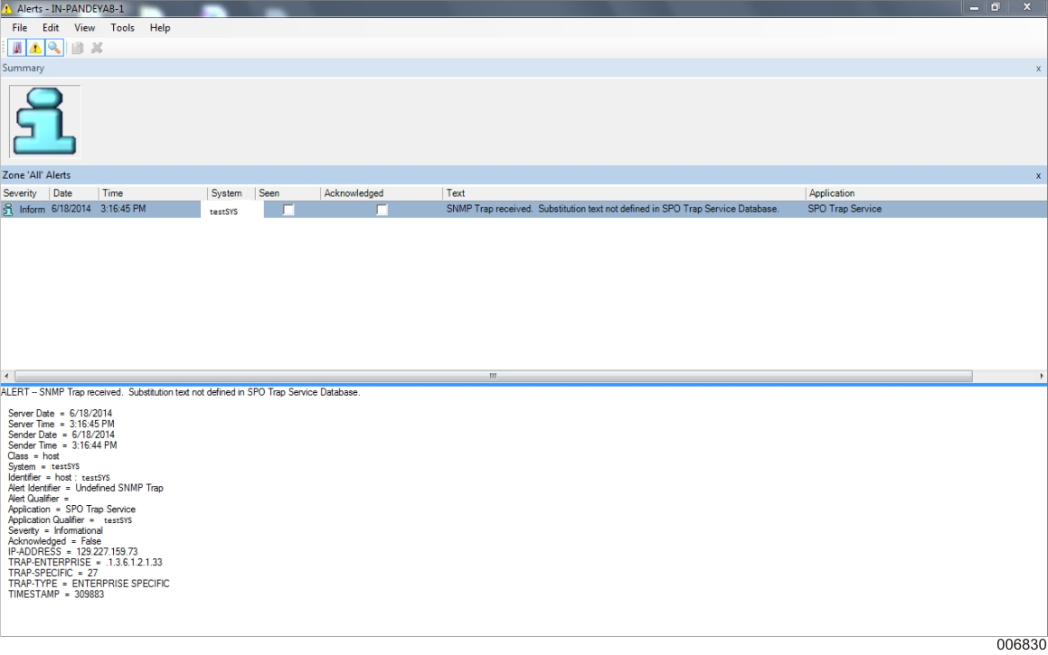 Alert from an Undefined SNMP Trap