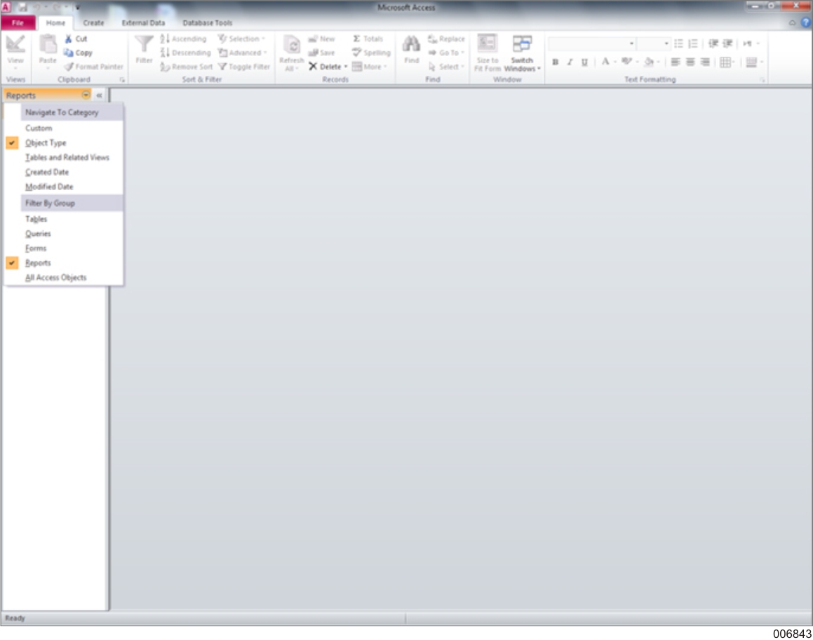 Opening the Trap Service Database Reports