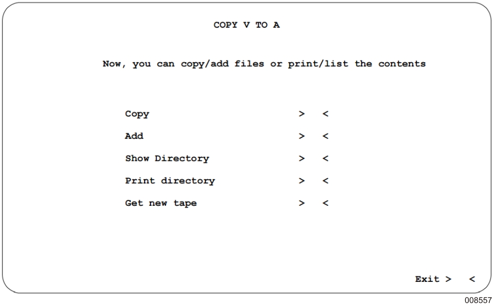 Main COPYV2A Screen
