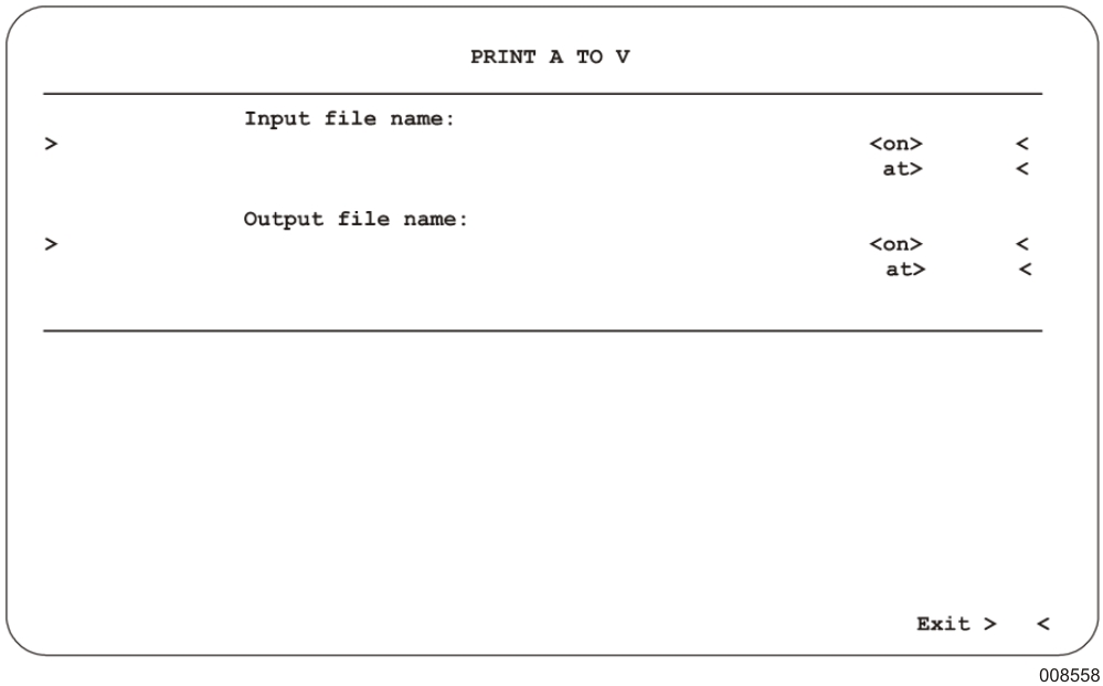 PRINTA2V Screen