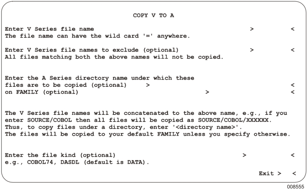 COPYV2A Copy or Add Screen