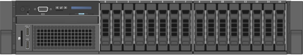 2-Socket (8-, 14- or 20-Core) Enterprise Partition Platform Front View