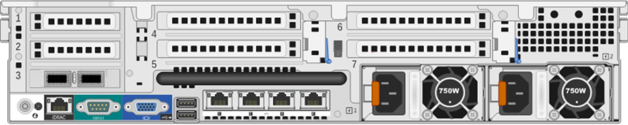 2-Socket (8-, 14- or 20-Core) Enterprise Partition Platform Rear View