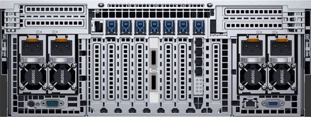 4-Socket (16- or 22-Core) Enterprise Partition Platform Rear View